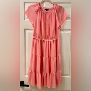 Ann Taylor Factory Pink Tiered Mini Dress